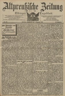 Altpreussische Zeitung, Nr. 257 Sonnabend 1 November 1902, 54. Jahrgang