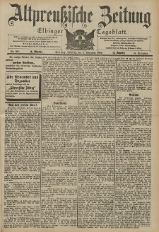 Altpreussische Zeitung, Nr. 258 Sonntag 2 November 1902, 54. Jahrgang