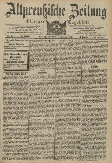 Altpreussische Zeitung, Nr. 258 Sonntag 2 November 1902, 54. Jahrgang