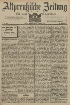 Altpreussische Zeitung, Nr. 260 Mittwoch 5 November 1902, 54. Jahrgang