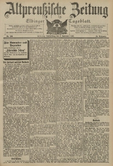 Altpreussische Zeitung, Nr. 261 Donnerstag 6 November 1902, 54. Jahrgang