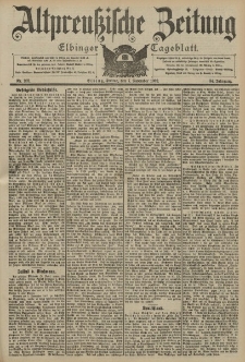 Altpreussische Zeitung, Nr. 262 Freitag 7 November 1902, 54. Jahrgang