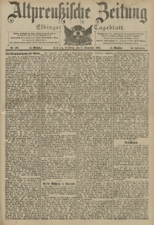 Altpreussische Zeitung, Nr. 265 Dienstag 11 November 1902, 54. Jahrgang