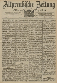 Altpreussische Zeitung, Nr. 267 Donnerstag 13 November 1902, 54. Jahrgang