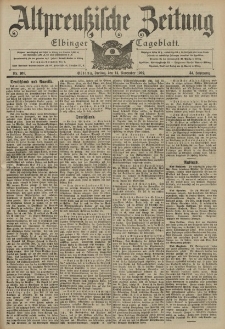 Altpreussische Zeitung, Nr. 268 Freitag 14 November 1902, 54. Jahrgang