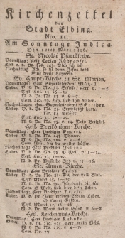 Kirchenzettel der Stadt Elbing, Nr. 11, 12 März 1826