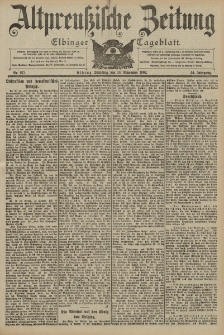 Altpreussische Zeitung, Nr. 272 Mittwoch 19 November 1902, 54. Jahrgang
