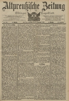 Altpreussische Zeitung, Nr. 276 Dienstag 25 November 1902, 54. Jahrgang