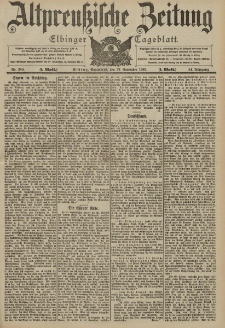 Altpreussische Zeitung, Nr. 280 Sonnabend 29 November 1902, 54. Jahrgang