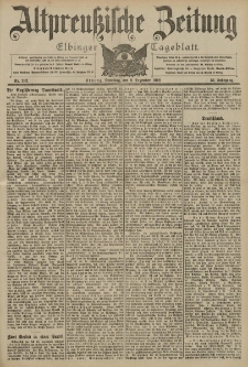 Altpreussische Zeitung, Nr. 282 Dienstag 2 Dezember 1902, 54. Jahrgang