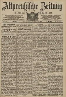 Altpreussische Zeitung, Nr. 287 Sonntag 7 Dezember 1902, 54. Jahrgang