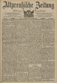 Altpreussische Zeitung, Nr. 289 Mittwoch 10 Dezember 1902, 54. Jahrgang