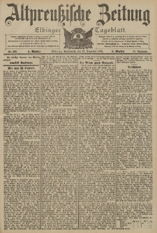 Altpreussische Zeitung, Nr. 292 Sonnabend 13 Dezember 1902, 54. Jahrgang
