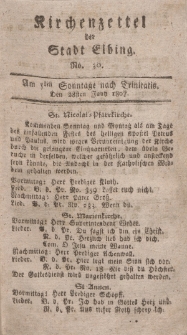 Kirchenzettel der Stadt Elbing, Nr. 30, 28 Juni 1807