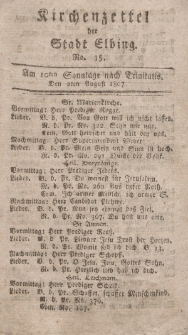 Kirchenzettel der Stadt Elbing, Nr. 35, 2 August 1807