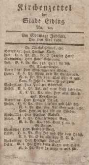 Kirchenzettel der Stadt Elbing, Nr. 21, 8 Mai 1808