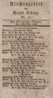 Kirchenzettel der Stadt Elbing, Nr. 24, 22 Mai 1808