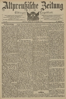 Altpreussische Zeitung, Nr. 297 Freitag 19 Dezember 1902, 54. Jahrgang