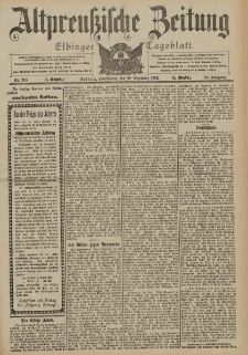 Altpreussische Zeitung, Nr. 298 Sonnabend 20 Dezember 1902, 54. Jahrgang
