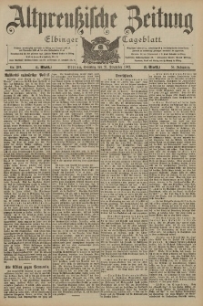 Altpreussische Zeitung, Nr. 299 Sonntag 21 Dezember 1902, 54. Jahrgang