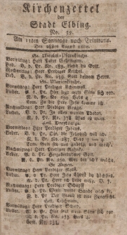 Kirchenzettel der Stadt Elbing, Nr. 39, 28 August 1808