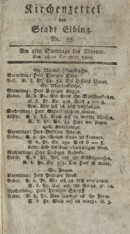 Kirchenzettel der Stadt Elbing, Nr. 55, 18 Dezember 1808