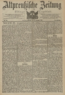 Altpreussische Zeitung, Nr. 305 Mittwoch 31 Dezember 1902, 54. Jahrgang