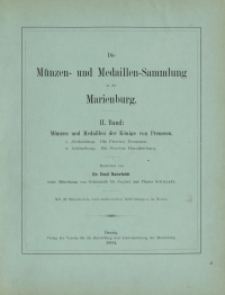 Die Münzen- und Medaillen-Sammlung in der Marienburg, Band 2