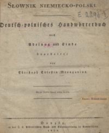 Słownik niemiecko-polski= Deutsch-polnisches Handwörterbuch