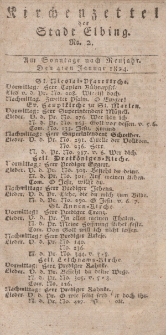 Kirchenzettel der Stadt Elbing, Nr. 2, 4 Januar 1824