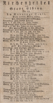 Kirchenzettel der Stadt Elbing, Nr. 13, 21 März 1824