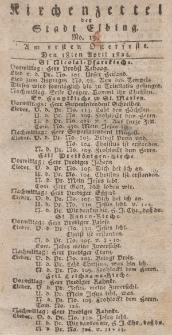 Kirchenzettel der Stadt Elbing, Nr. 19, 18 April 1824