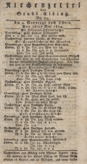 Kirchenzettel der Stadt Elbing, Nr. 24, 16 Mai 1824