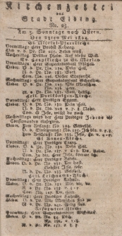 Kirchenzettel der Stadt Elbing, Nr. 25, 23 Mai 1824