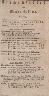 Kirchenzettel der Stadt Elbing, Nr. 26, 27 Mai 1824