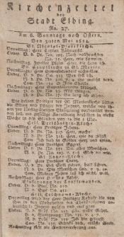 Kirchenzettel der Stadt Elbing, Nr. 27, 30 Mai 1824