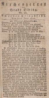Kirchenzettel der Stadt Elbing, Nr. 28, 6 Juni 1824