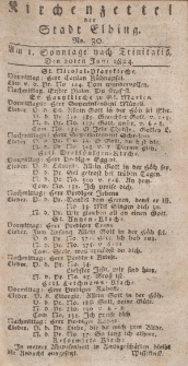 Kirchenzettel der Stadt Elbing, Nr. 30, 20 Juni 1824