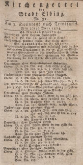 Kirchenzettel der Stadt Elbing, Nr. 31, 27 Juni 1824
