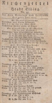Kirchenzettel der Stadt Elbing, Nr. 35, 25 Juli 1824