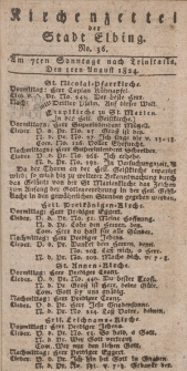 Kirchenzettel der Stadt Elbing, Nr. 36, 1 August 1824