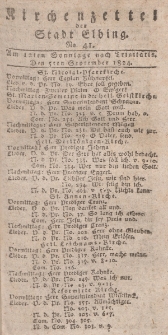 Kirchenzettel der Stadt Elbing, Nr. 41, 5 September 1824