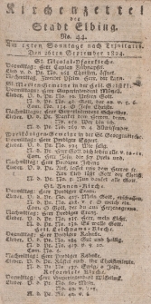 Kirchenzettel der Stadt Elbing, Nr. 44, 26 September 1824