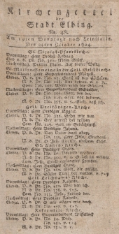 Kirchenzettel der Stadt Elbing, Nr. 48, 24 Oktober 1824