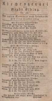 Kirchenzettel der Stadt Elbing, Nr. 49, 31 Oktober 1824