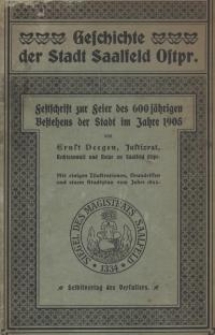 Geschichte der Stadt Saalfeld Ostpr.