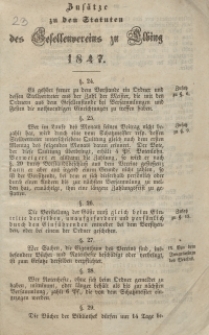 Zusätze zu den Statuten des Gesellenvereins zu Elbing