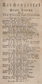 Kirchenzettel der Stadt Elbing, Nr. 5, 30 Januar 1825