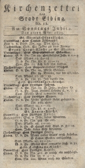 Kirchenzettel der Stadt Elbing, Nr. 12, 20 März 1825