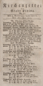 Kirchenzettel der Stadt Elbing, Nr. 20, 1 Mai 1825